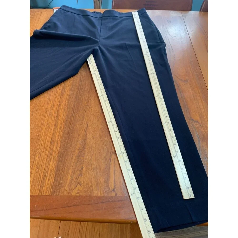 Banana Republic Mens Navy Blue Tapered Pull On Pants Size 16 Business Casual New